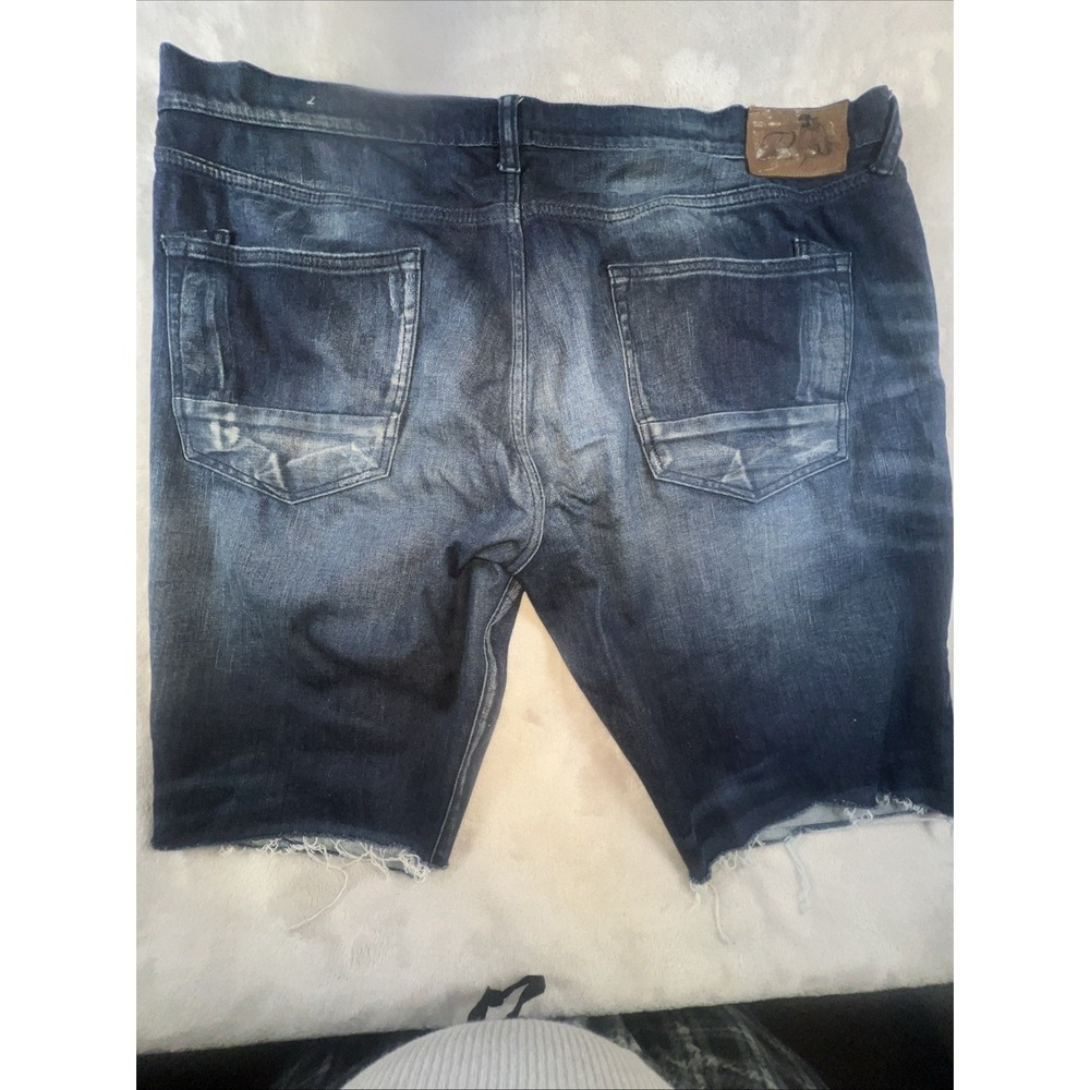 PRPS DISTRESSED men's DENIM SHORTS Size 42 Button Fly